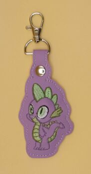 Spike Inspired Embroidered Keyring