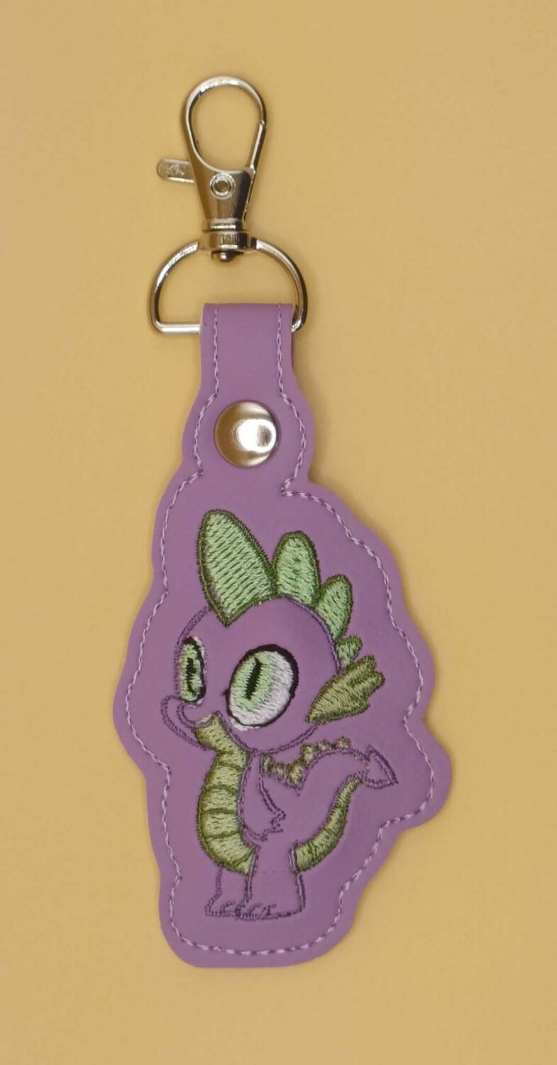 Spike Inspired Embroidered Keyring