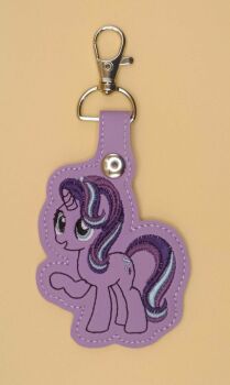 Starlight Glimmer Inspired Embroidered Keyring