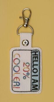 20% Cooler Inspired Embroidered Keyring