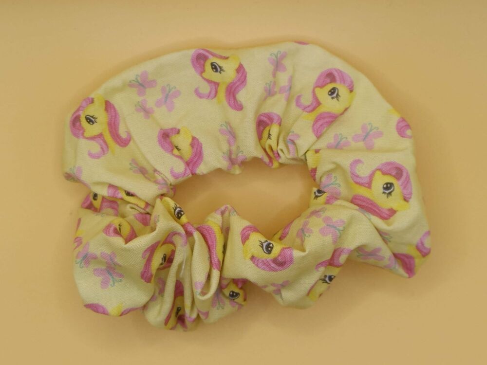 Fluttershy Inspired Large Scrunchie