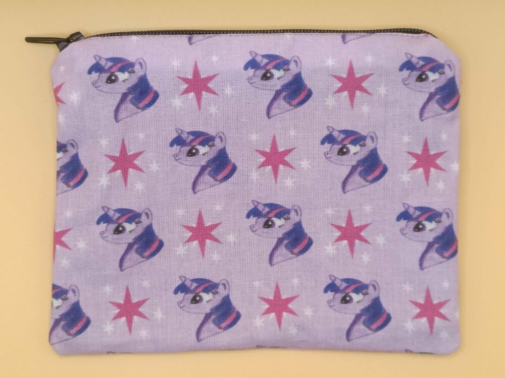 Zip Pouch Made With Twilight Sparkle Inspired Fabric