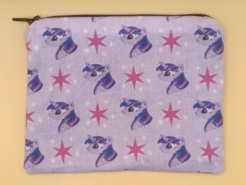 Zip Pouch Made With Twilight Sparkle Inspired Fabric