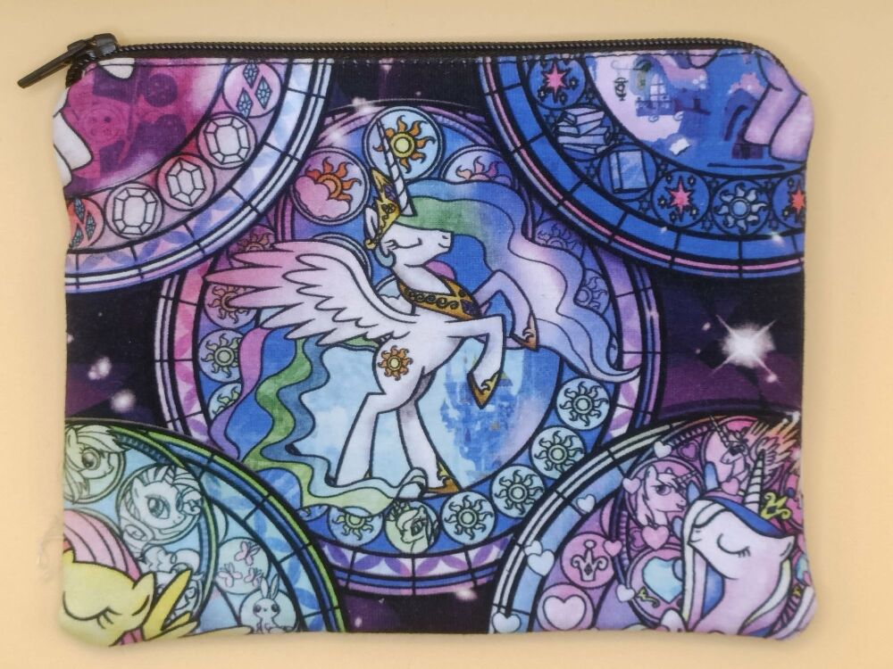 Zip Pouch Made With Princess Celestia Inspired Fabric (CSG)