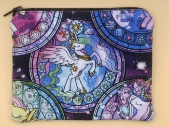 Zip Pouch Made With Princess Celestia Inspired Fabric (CSG)