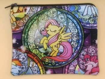 Zip Pouch Made With Fluttershy Inspired Fabric (FSG)