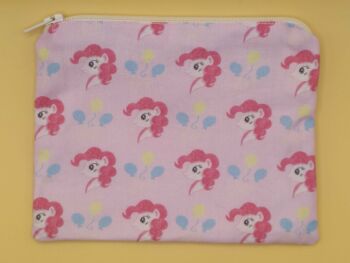 Zip Pouch Made With Pinkie Pie Inspired Fabric