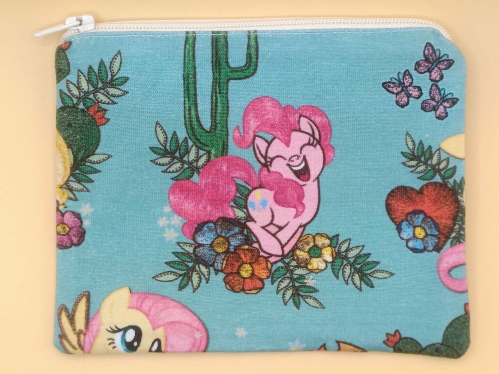 Zip Pouch Made With Pinkie Pie Inspired Fabric (PG)