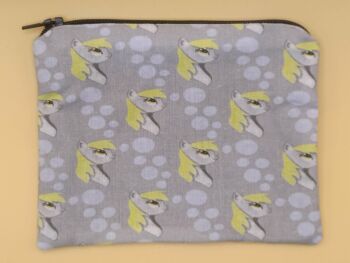 Zip Pouch Made With Derpy Inspired Fabric