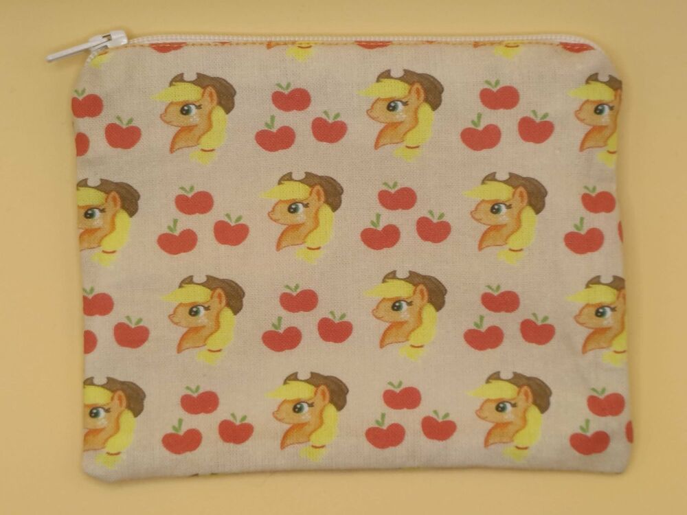 Zip Pouch Made With Applejack Inspired Fabric