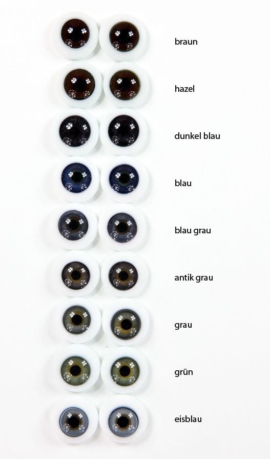 Some examples of eyes which you can choose from