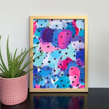 'Pink Cacti' Abstract Print