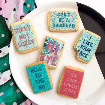 Set of 6 Quote Cookies