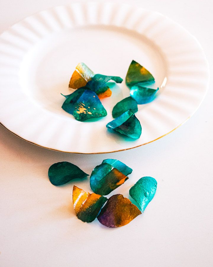Crystal Candy Edible Rose Petals - Sweet Rose Petals No1 - Turquoise