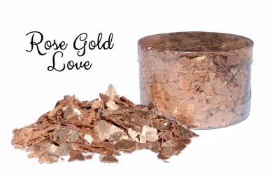 Crystal Candy Edible Flakes -  Rose Gold Love EFRGL