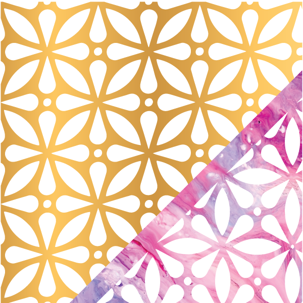 Crystal Candy New!! Stylish Wafer Paper Overlay / Frill 15 - Golden Inks