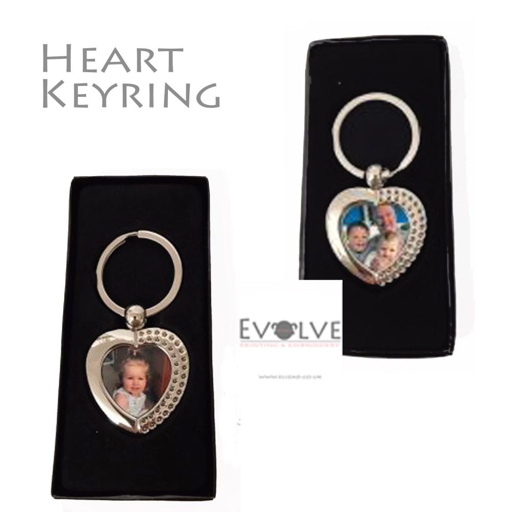<!-- 009 -->Silver Heart Keyring
