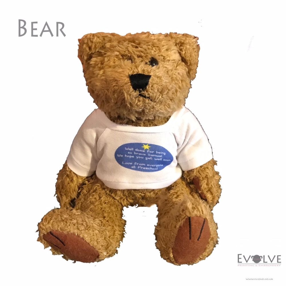 Soft toy collection with printed t-shirts