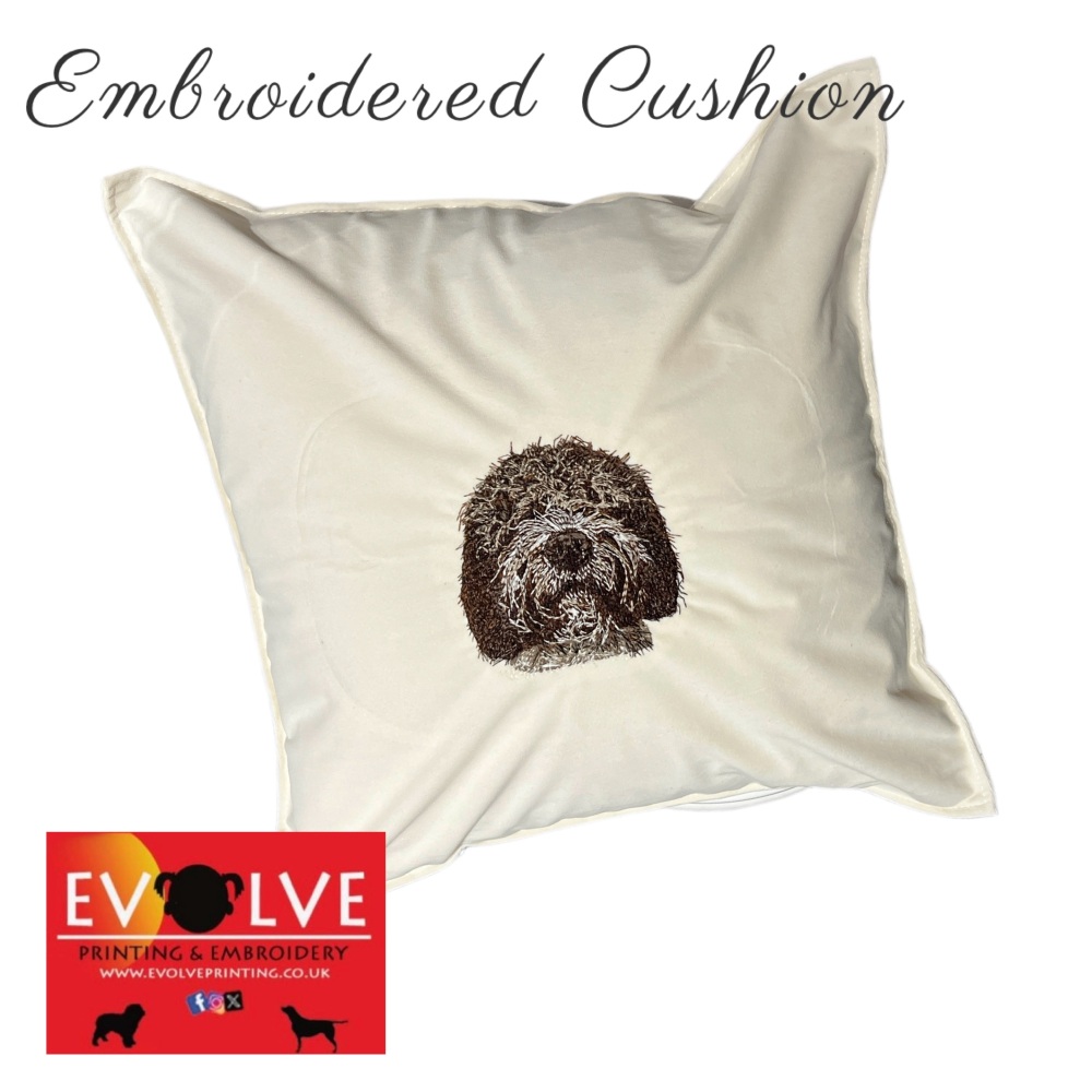 Embroidered Breed Cushion