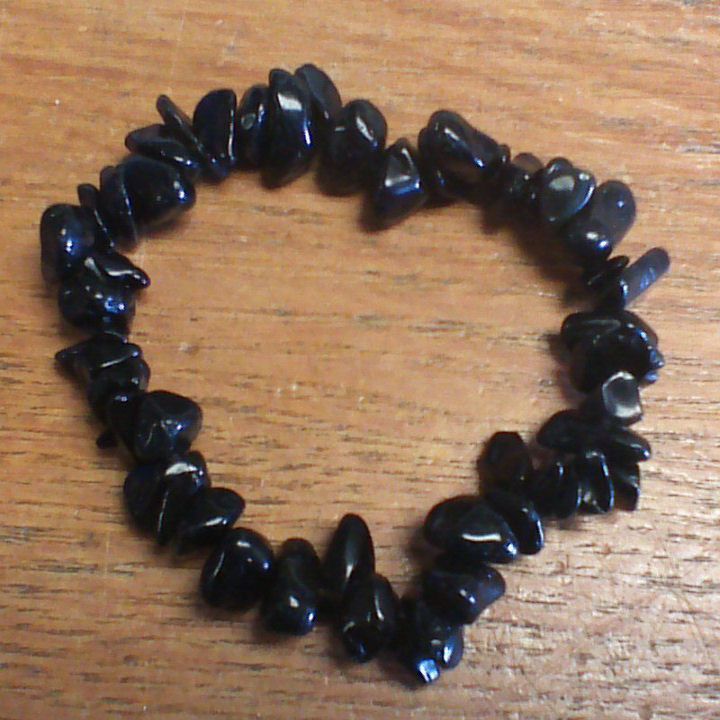 Gemstone Chip Bracelet - Black Tourmaline