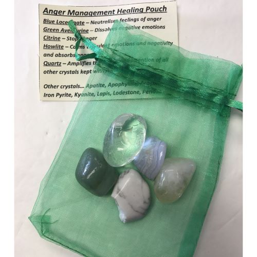 Crystal Healing Pouch - Anger Management