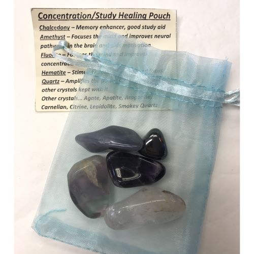 Crystal Healing Pouch - Concentration/Study