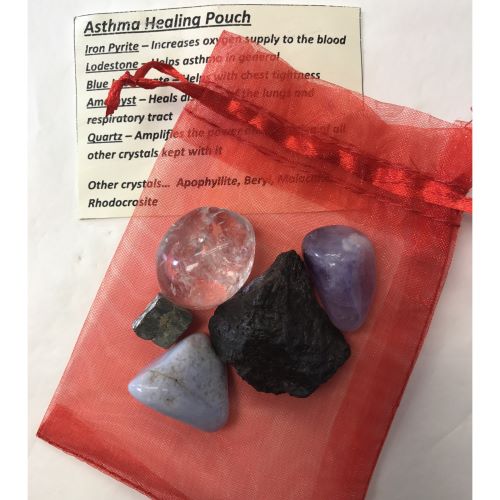 Crystal Healing Pouch - Asthma
