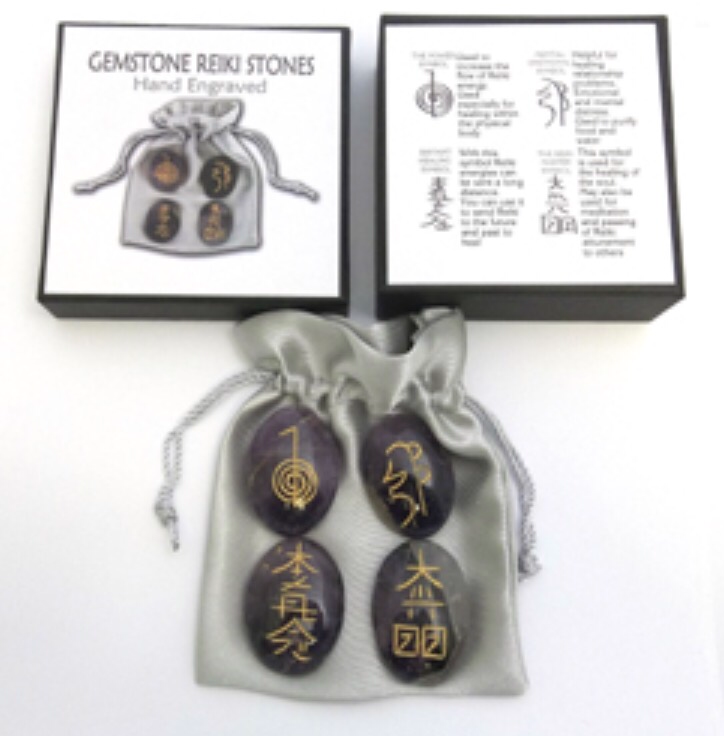 Oracle Stones - Amethyst Gemstone Reiki Stones (Boxed)