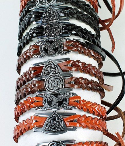 Celtic Leather Wristband