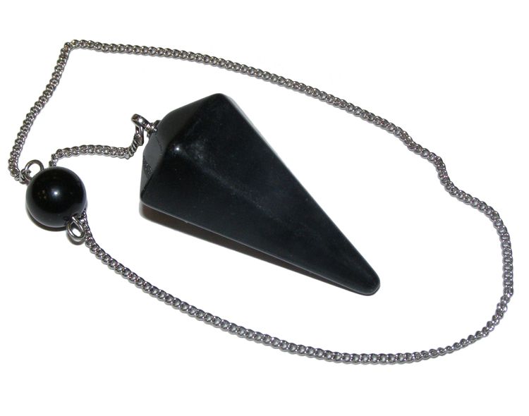 Faceted Pendulum - Black Obsidian