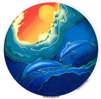 Window Sticker - Dolphin Sun