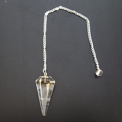 Faceted Pendulum - Clear Quartz