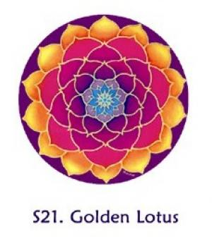 Window Sticker - Golden Lotus