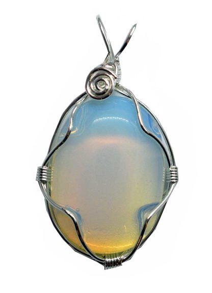 Opalite Moonstone Wired Oval Pendant