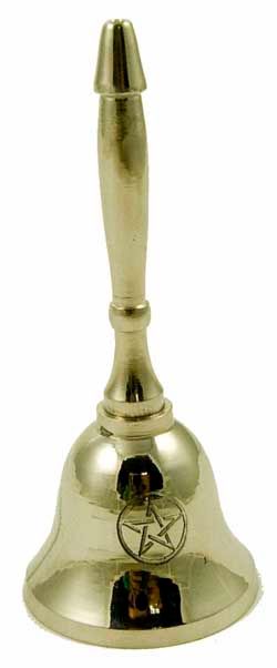 Brass Bell with Pentagram 11cm