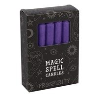 Solid Colour Spell Candles - Purple - Prosperity