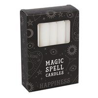 Solid Colour Spell Candles - White - Happiness