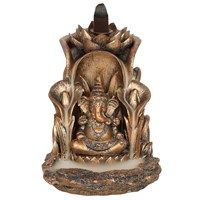 Backflow Incense Burner - Bronze Ganesh 14cm