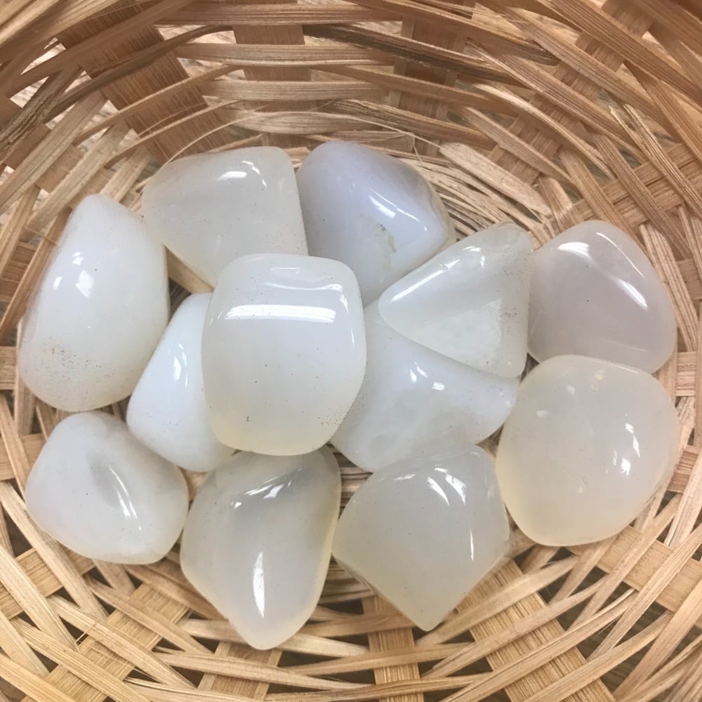 Tumblestone - Agate, White