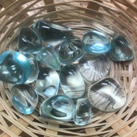 Tumblestone - Andara Glass, Blue