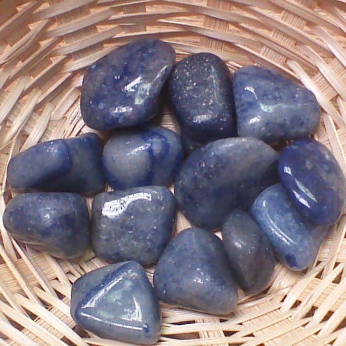 Tumblestone - Quartz, Blue