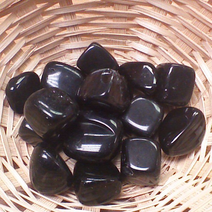 Tumblestone - Obsidian, Black (Small)