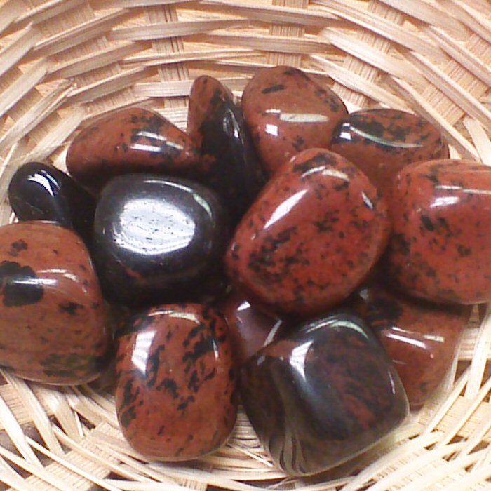 Tumblestone - Obsidian, Mahogany