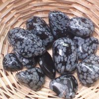 Tumblestone - Obsidian, Snowflake