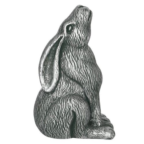 Moon Gazing Hare Garden Ornament - Silver