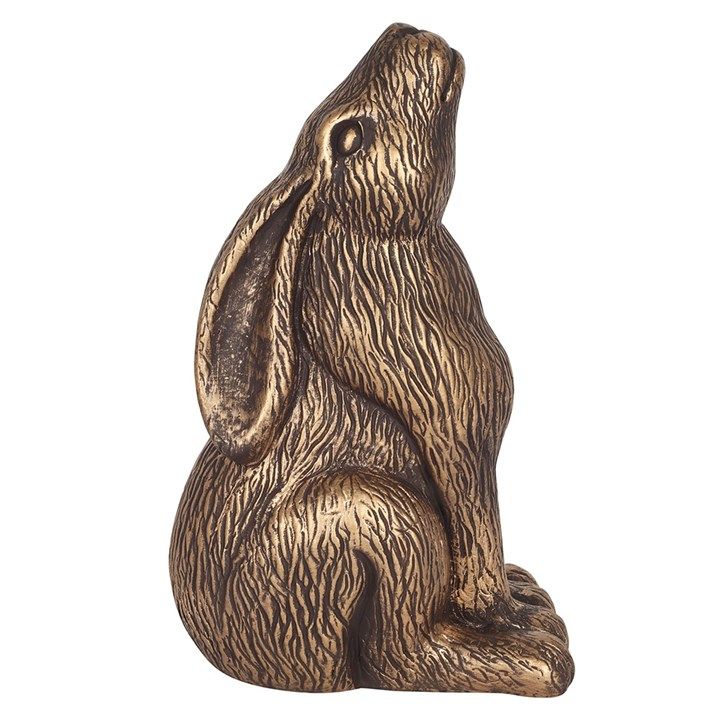 Moon Gazing Hare Garden Ornament - Bronze