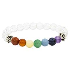 Gemstone Chakra and Clear Quartz 8mm