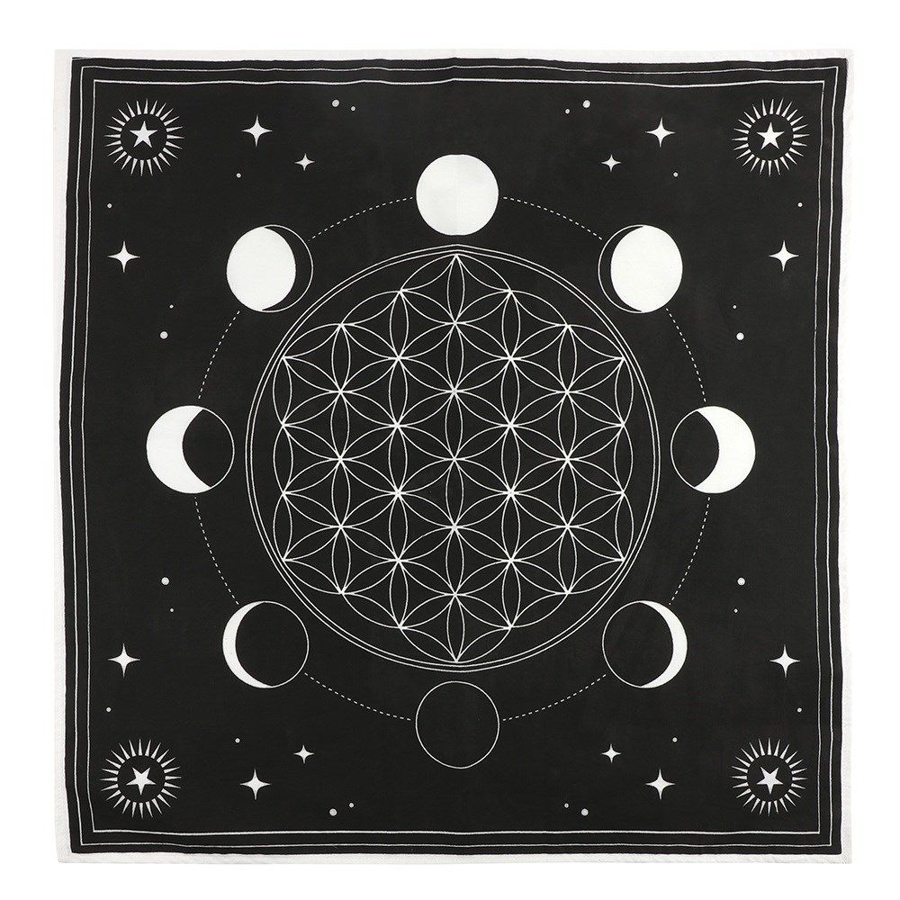 Altar Cloth - Moon Phase Flower of Life