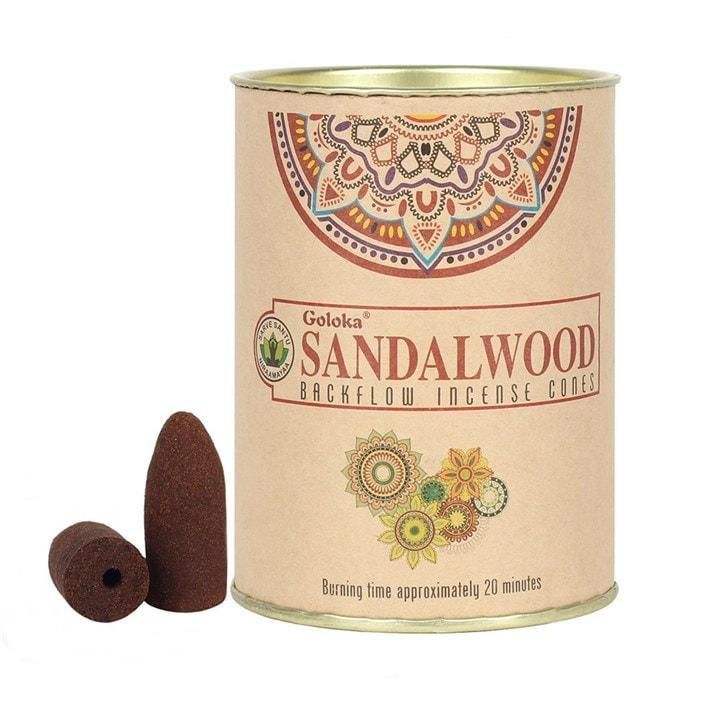 Goloka Backflow Incense Cones - Sandalwood