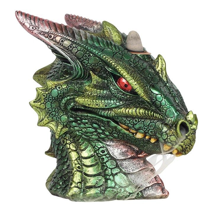 Backflow Incense Burner - Green Dragon Head